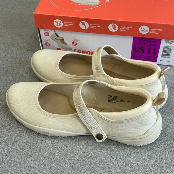 NEW J Sport Melody Cream Mary Women's Size 11 Jane Shoes Memory Foam - Picture 3 of 8